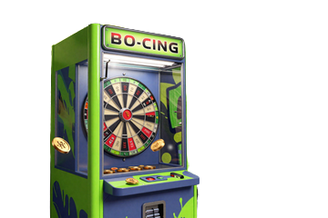 Street-Art Roulette-Rad und Greifautomat mit fliegenden Goldm&uuml;nzen im Graffiti-Stil bei Golisimo Gamification